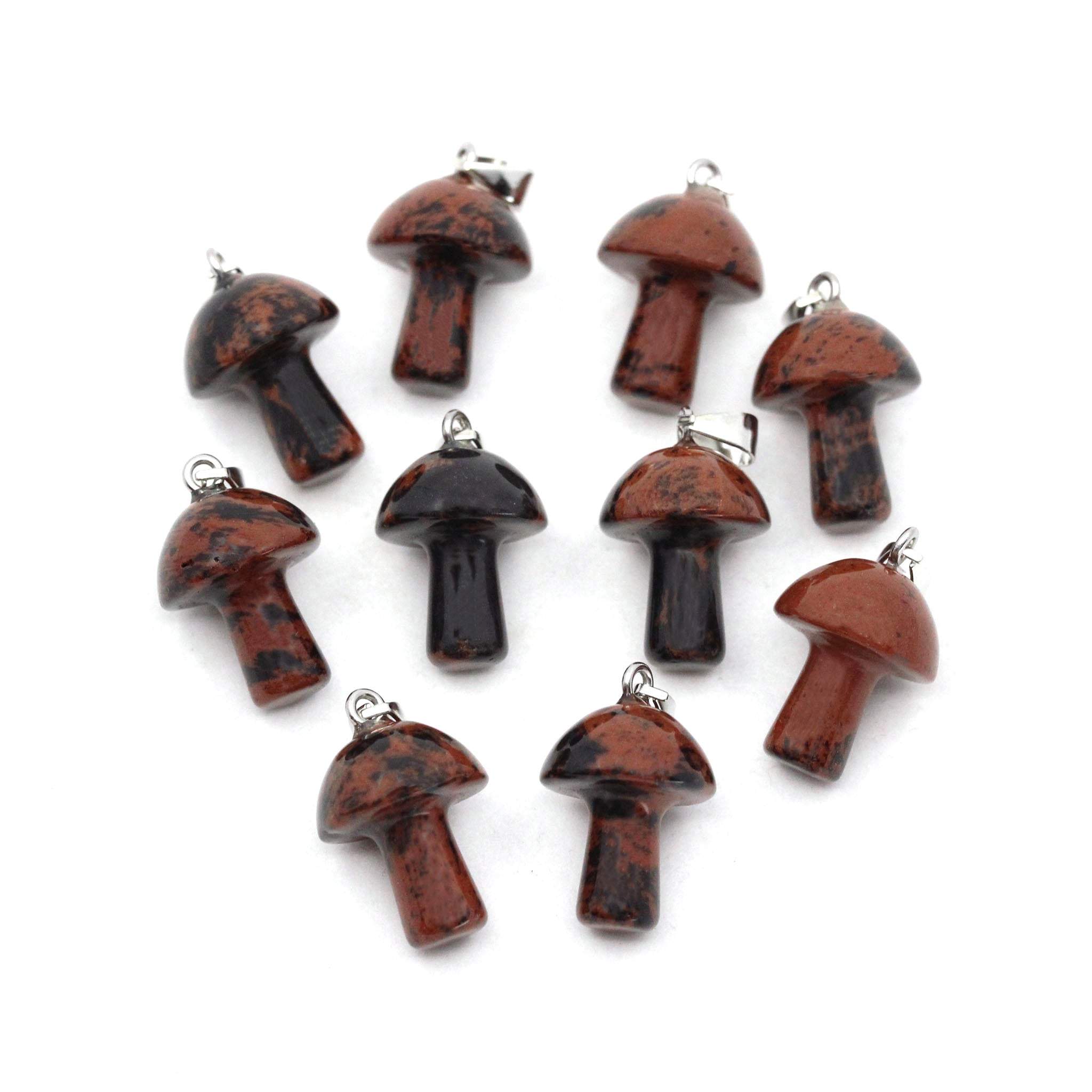 Mushroom Pendant - 10 Pcs