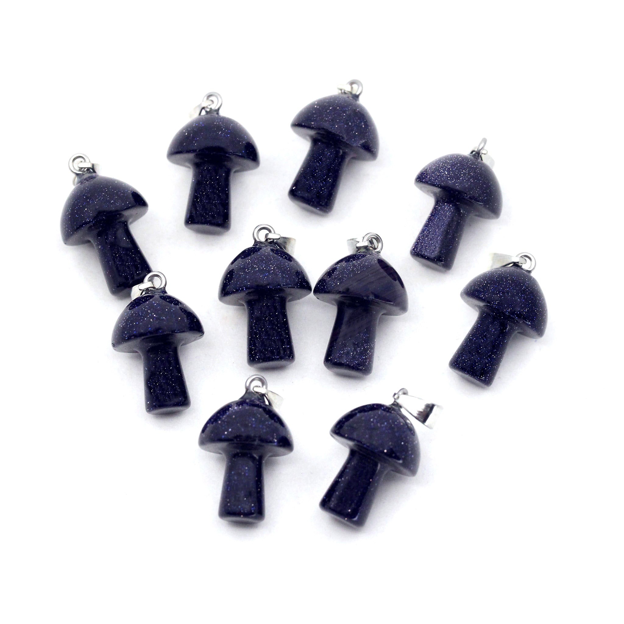 Mushroom Pendant - 10 Pcs