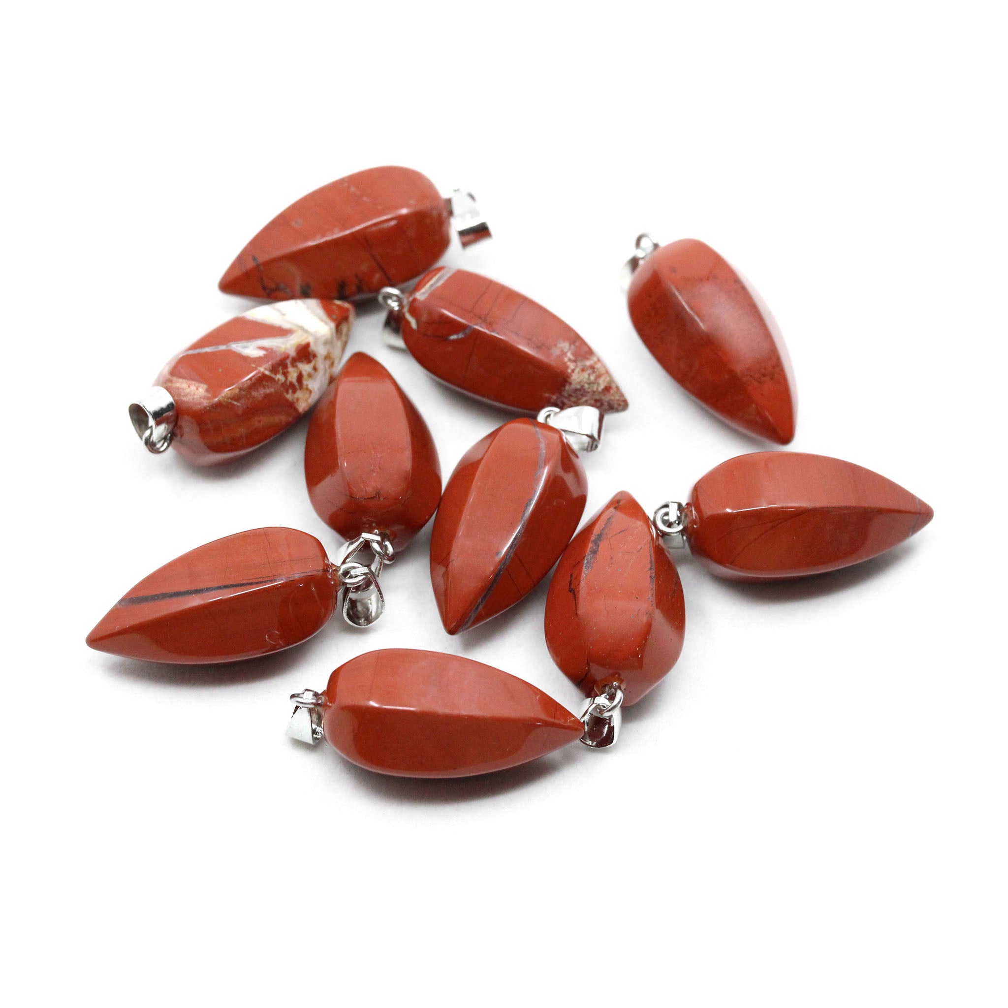 Faceted Teardrop Pendant - 10 Pcs