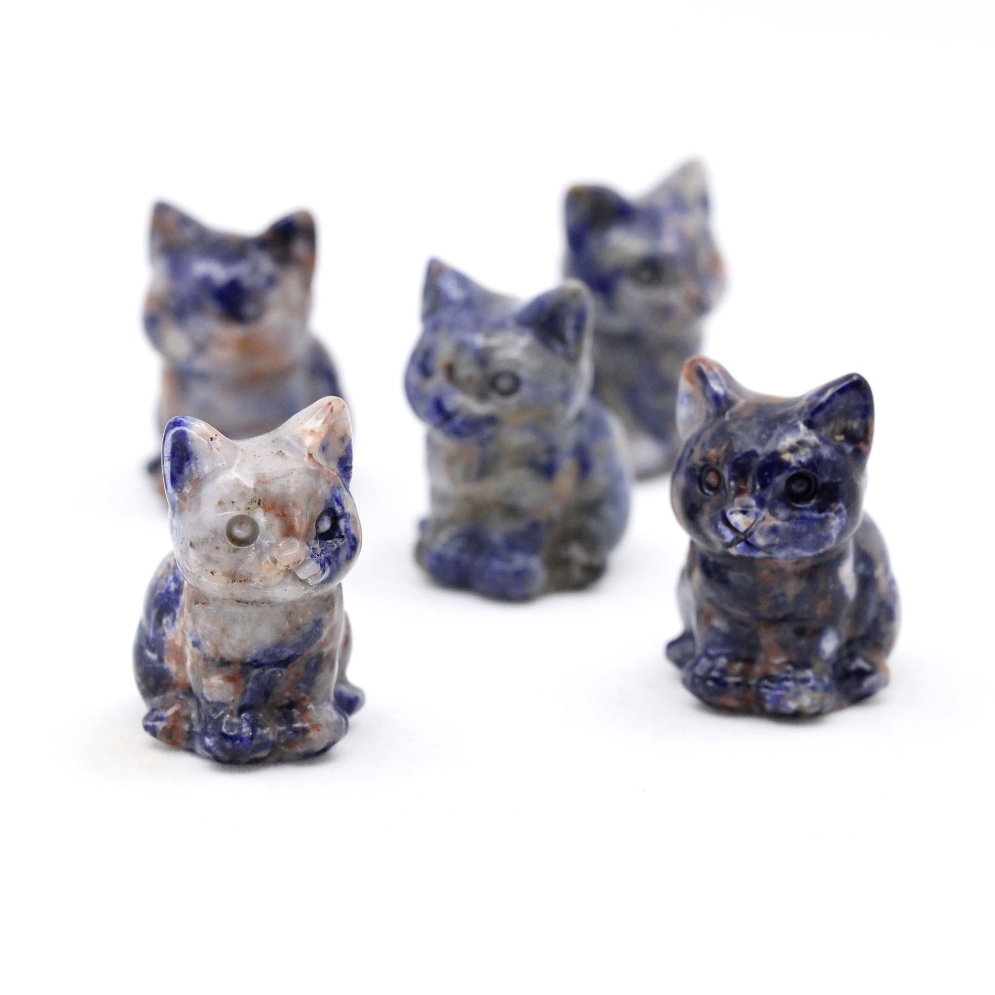 Chubby Cat Sitting 1.4 Inches - 5 Pcs
