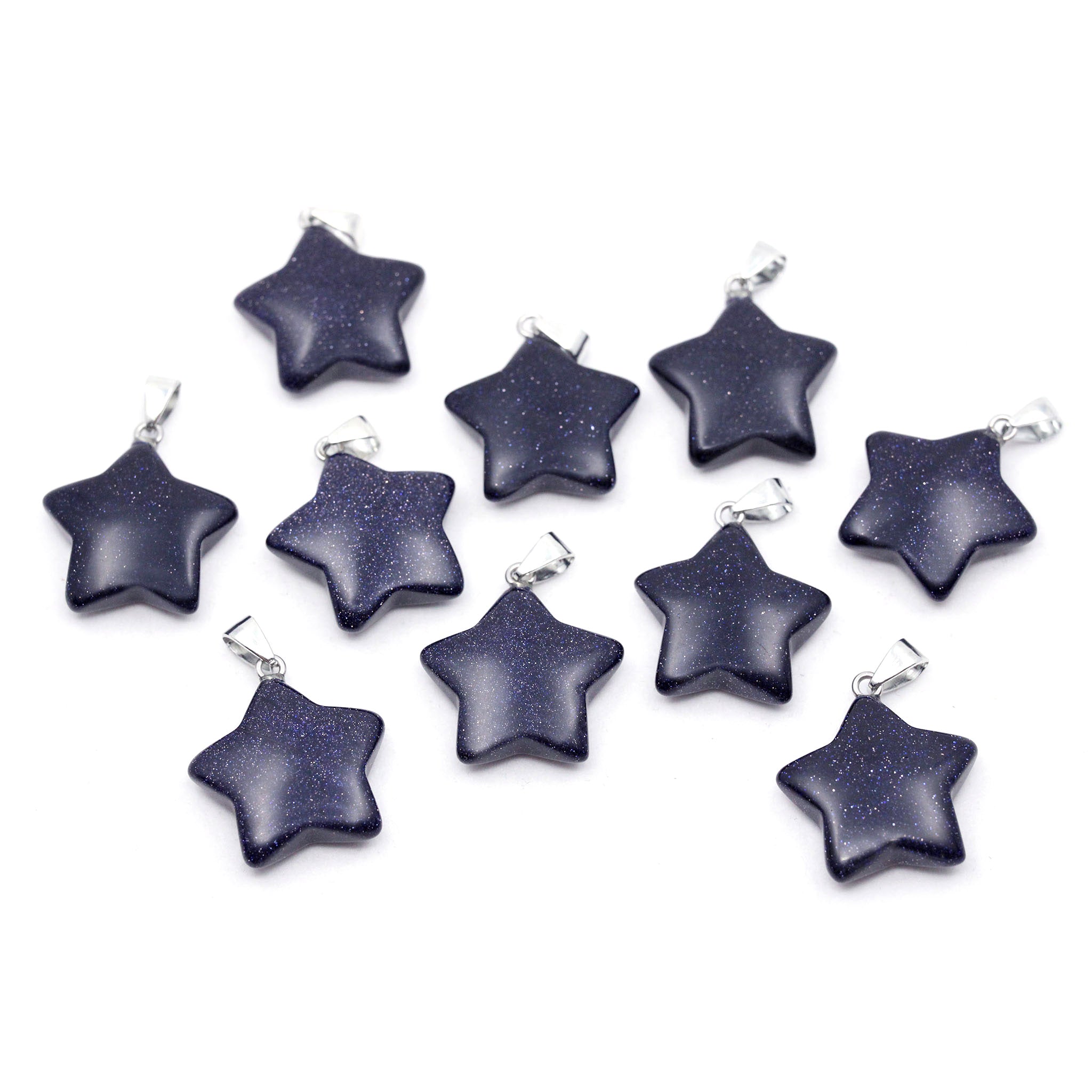 Puffy Star Pendant - 10 Pcs