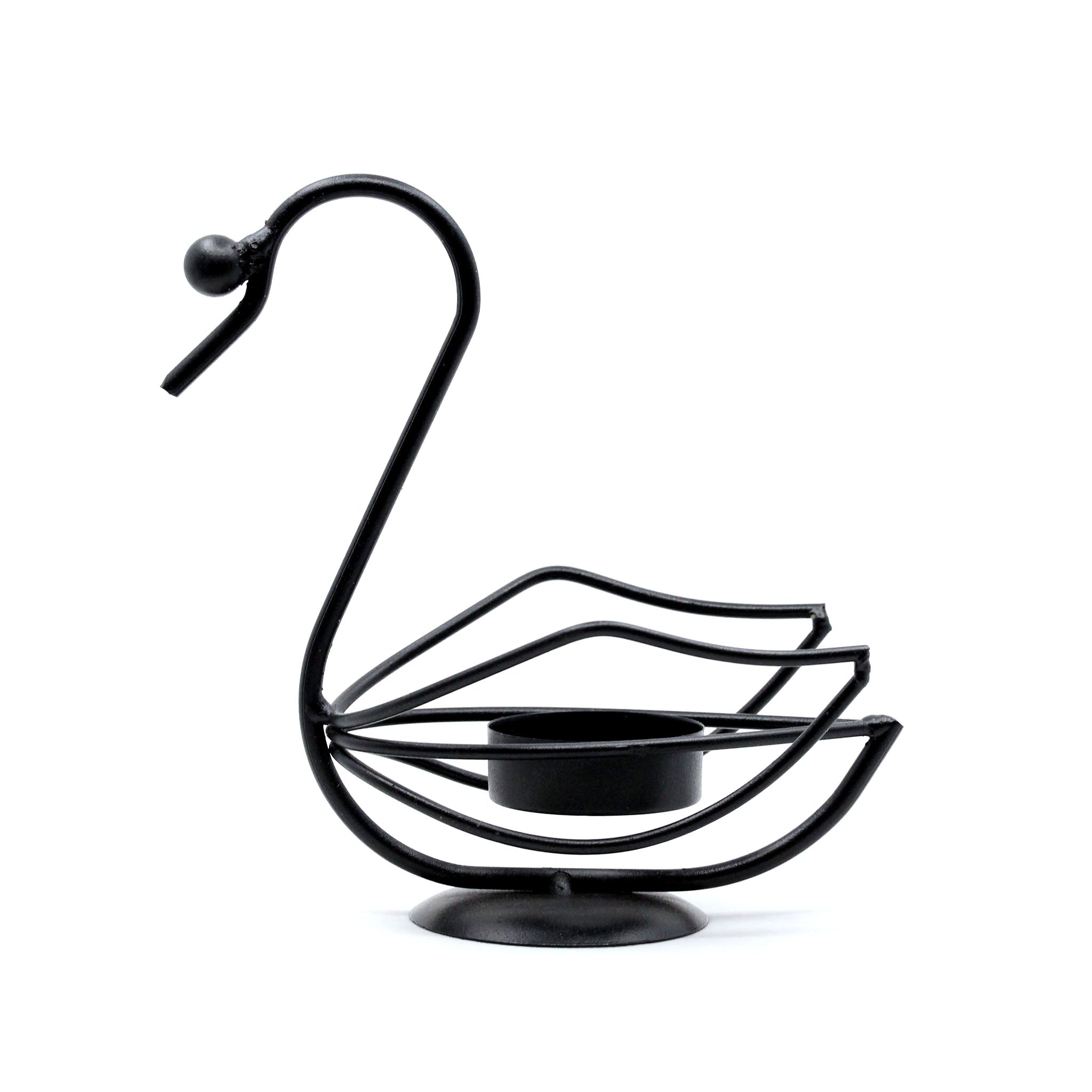 Wire Swan Sphere Display Stand