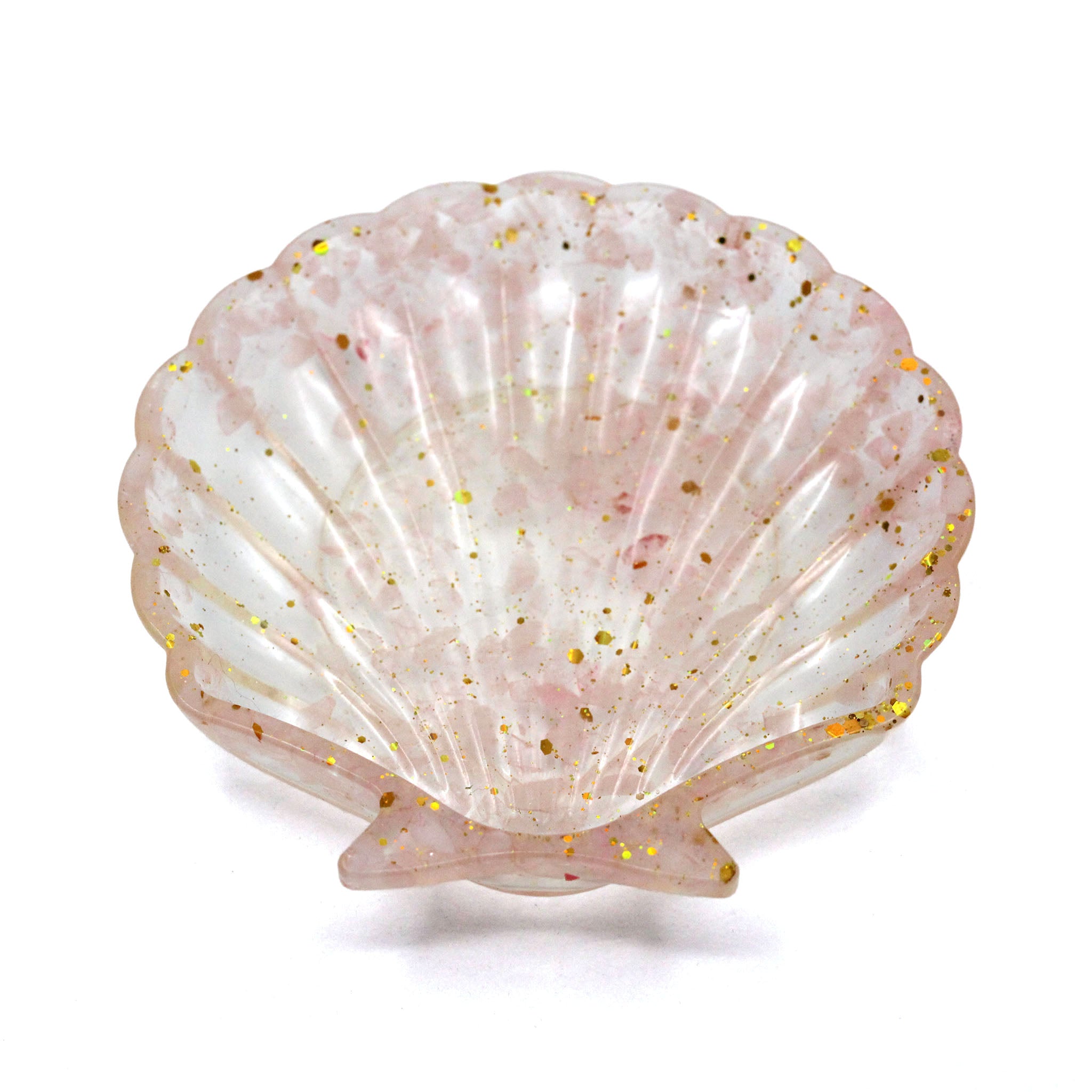 Crystal in Resin Seashell Tray
