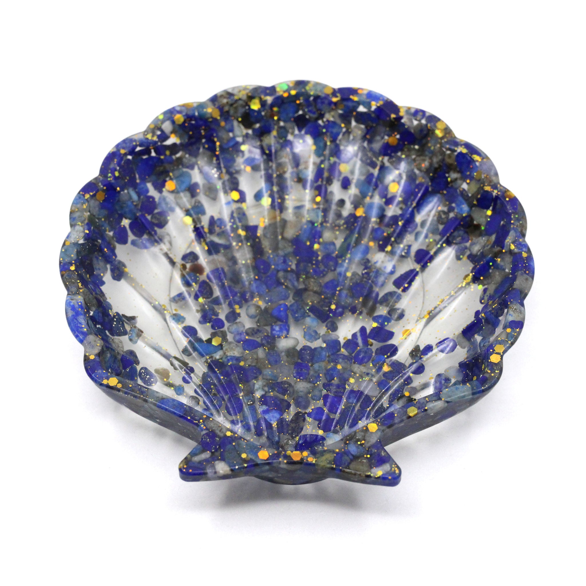 Crystal in Resin Seashell Tray