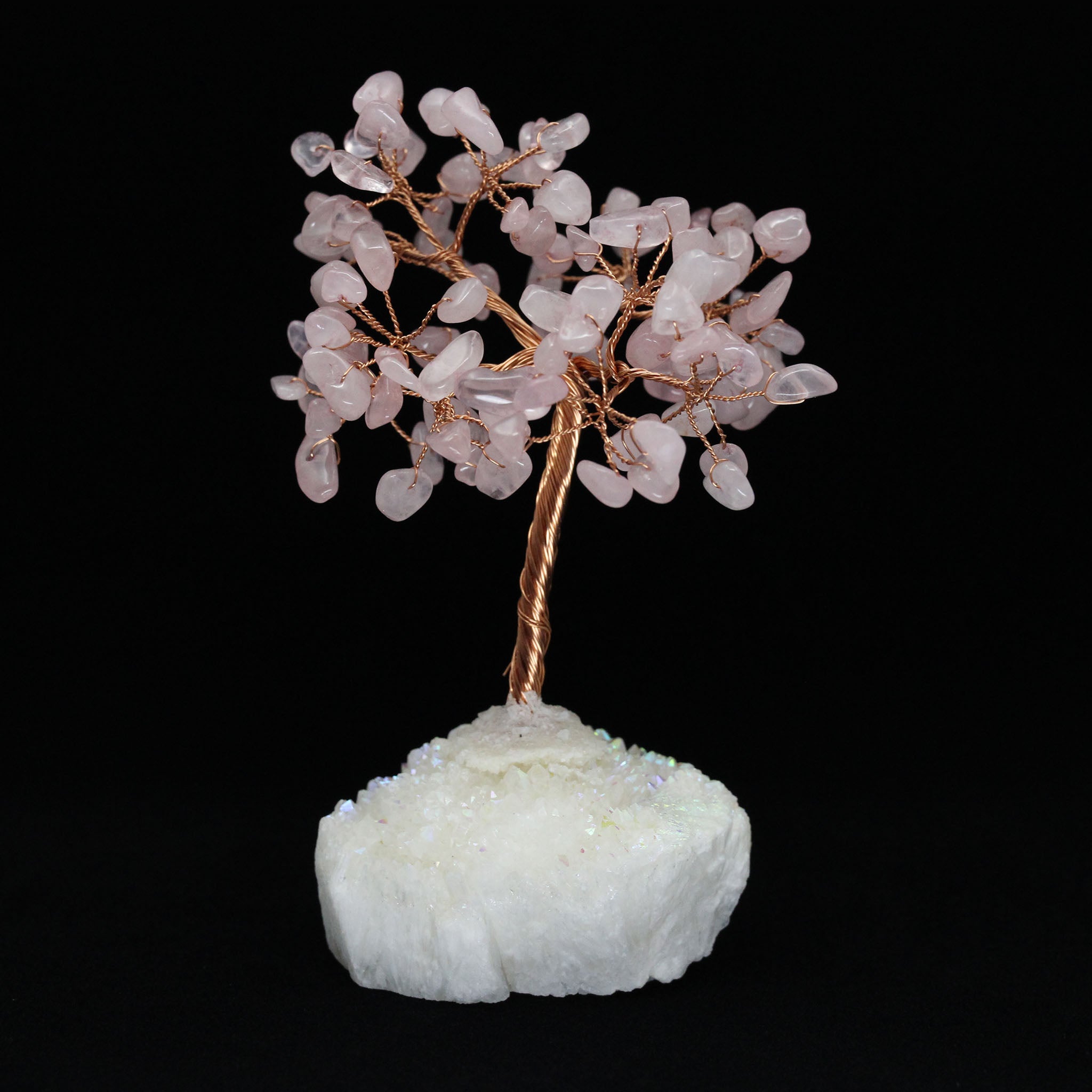 Wire Gem Tree on Quartz Cluster