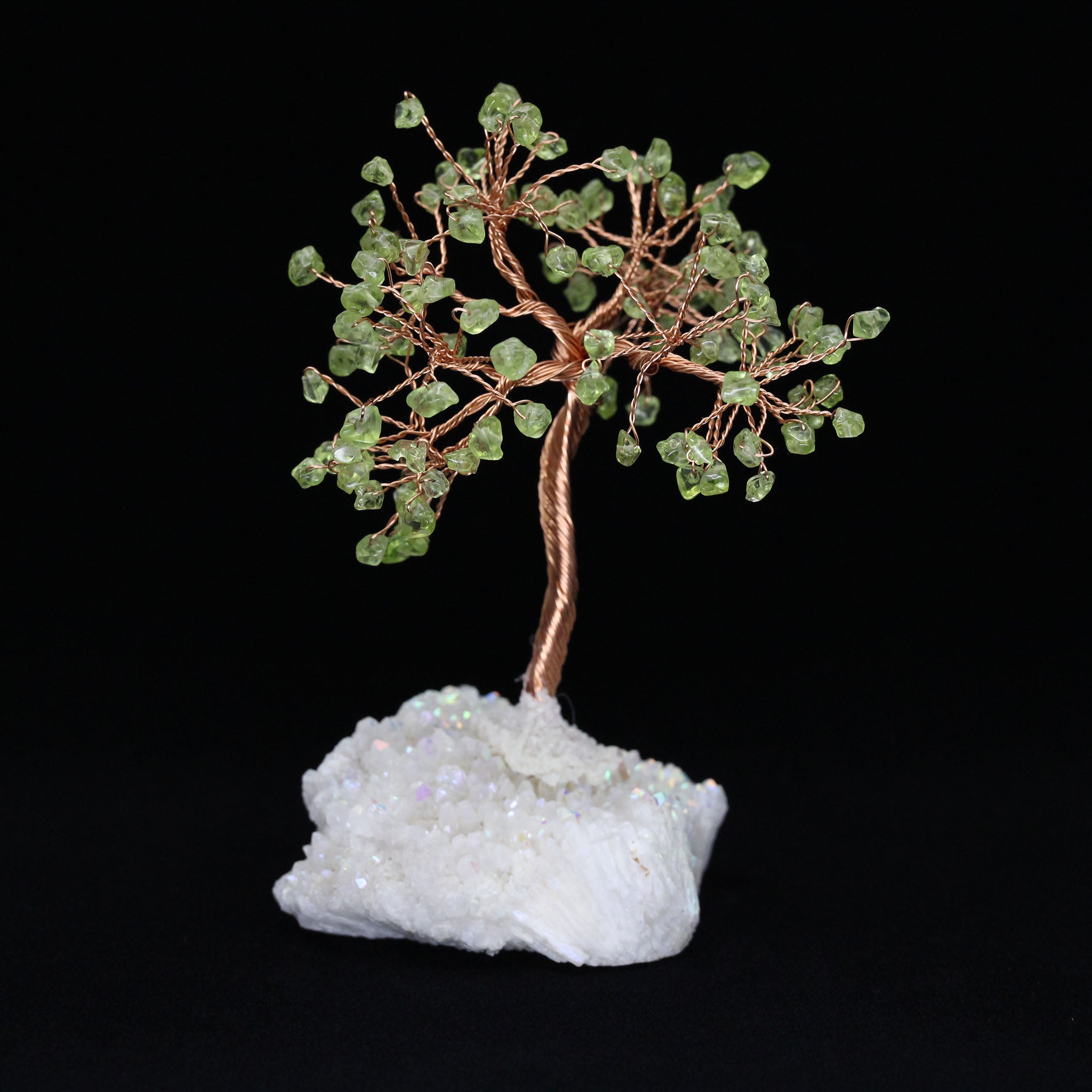 Wire Gem Tree on Quartz Cluster