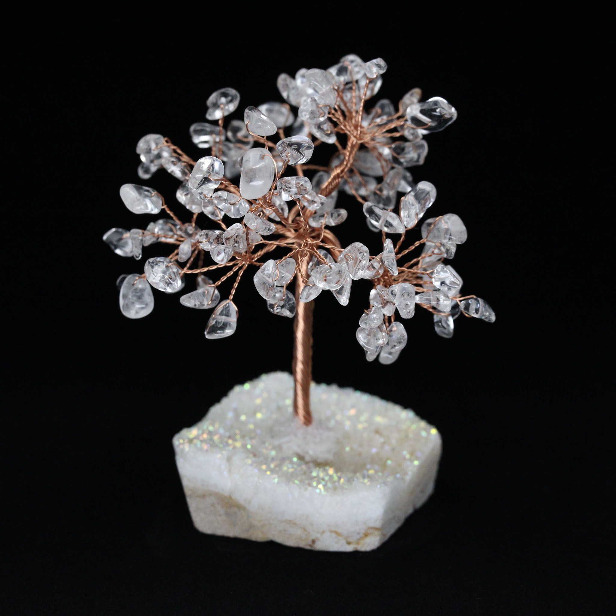 Wire Gem Tree on Quartz Cluster