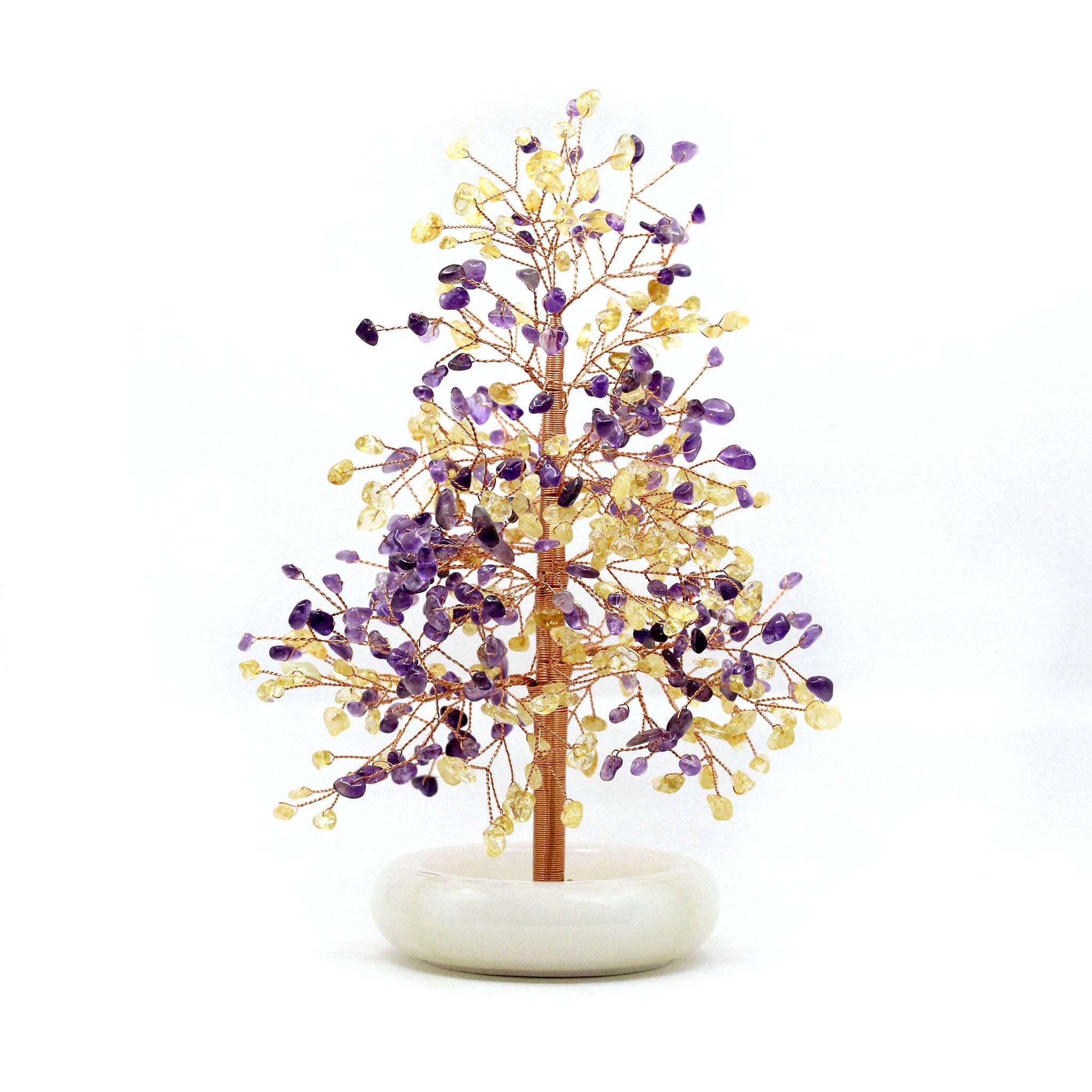 Wire Gem Tree in Oval Planter 9 Inches