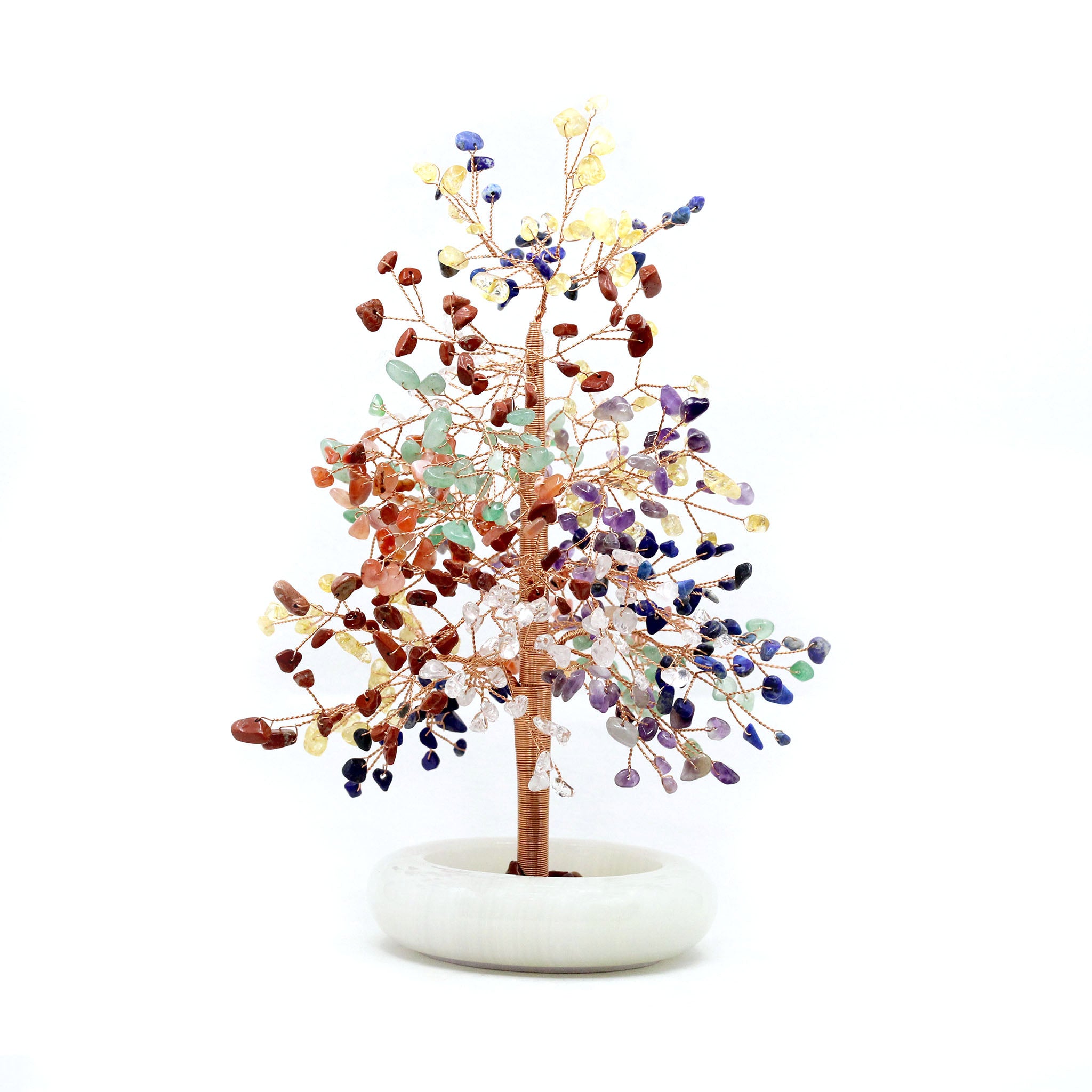 Wire Gem Tree in Oval Planter 9 Inches