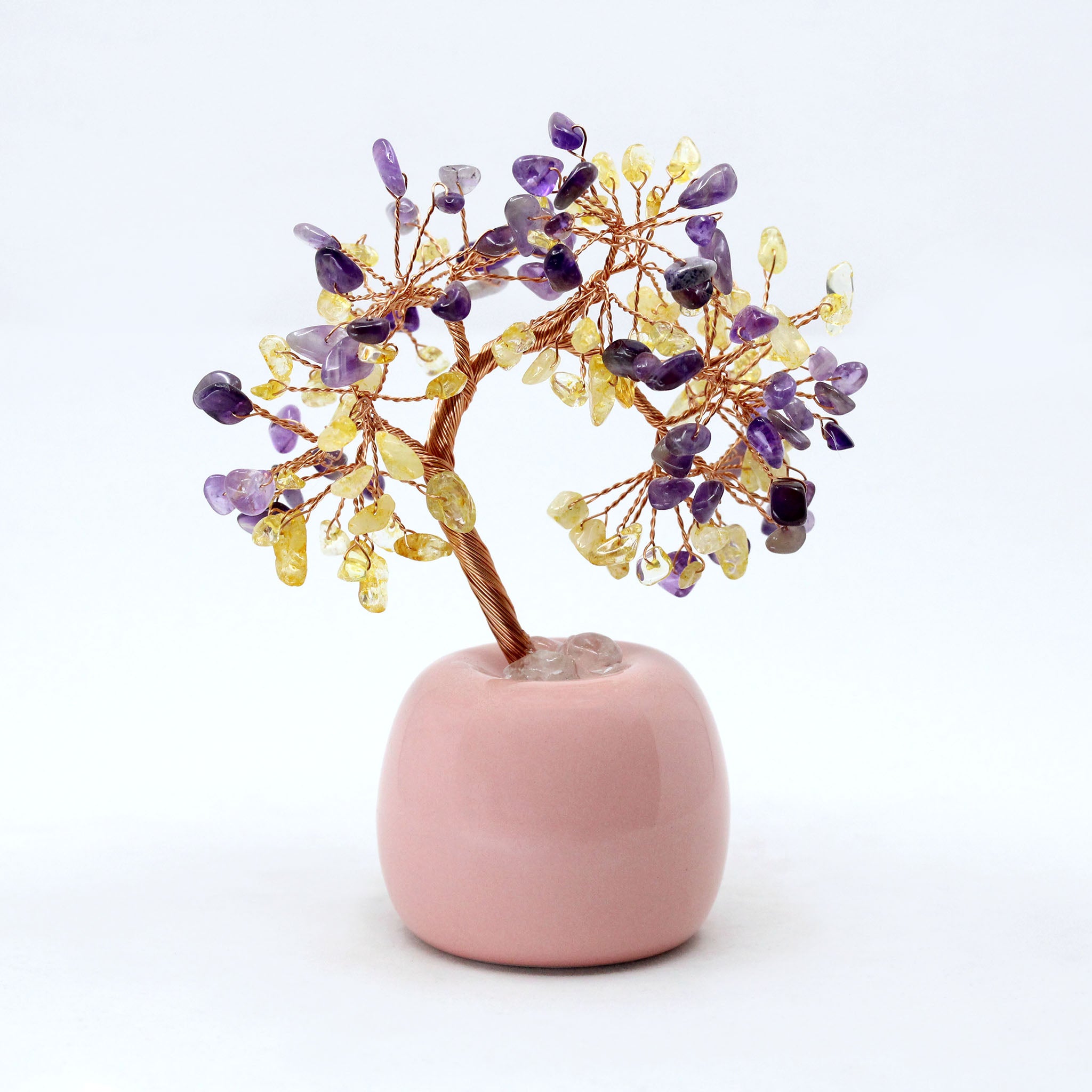 Wire Gem Tree on Round Base