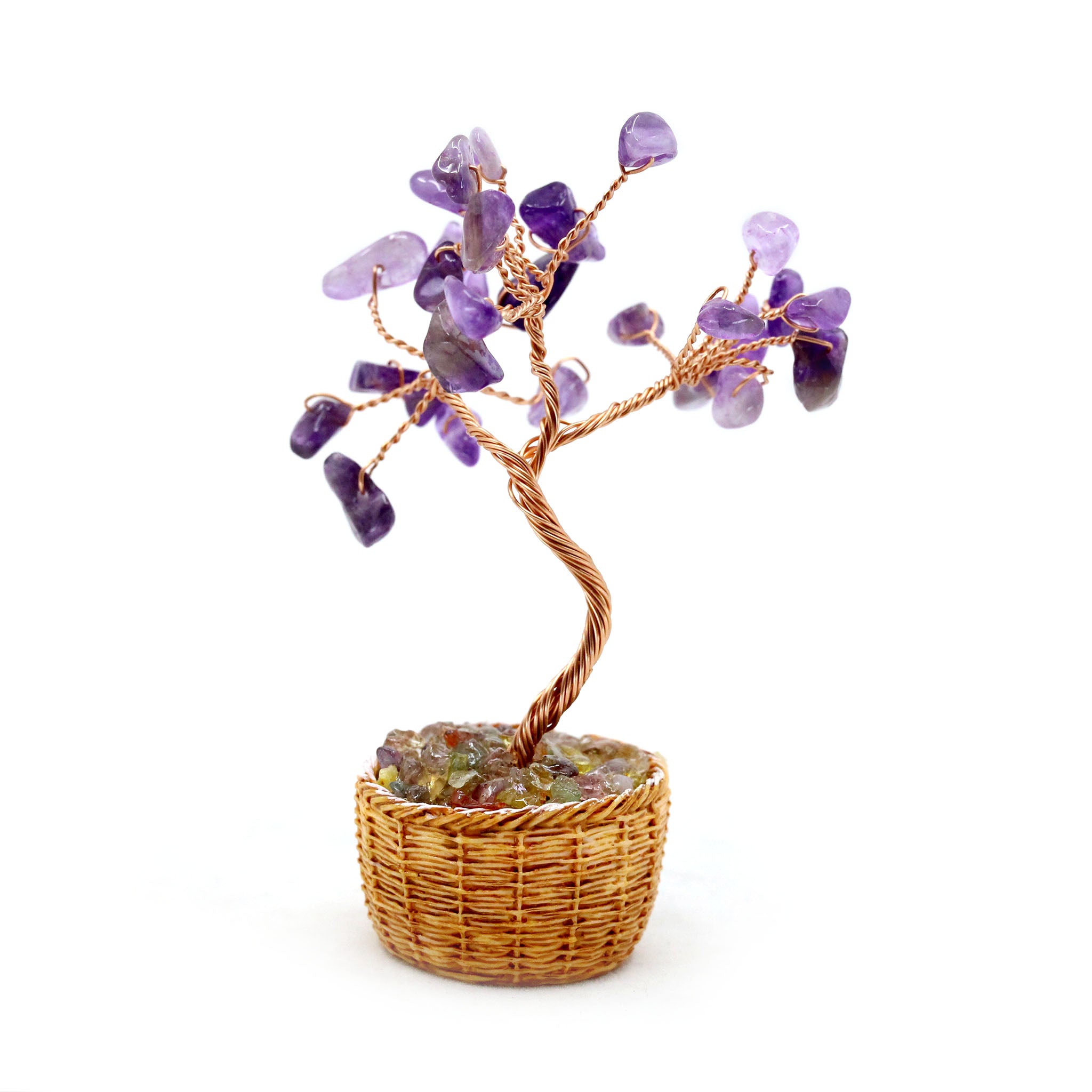 Gem Tree in Round Basket