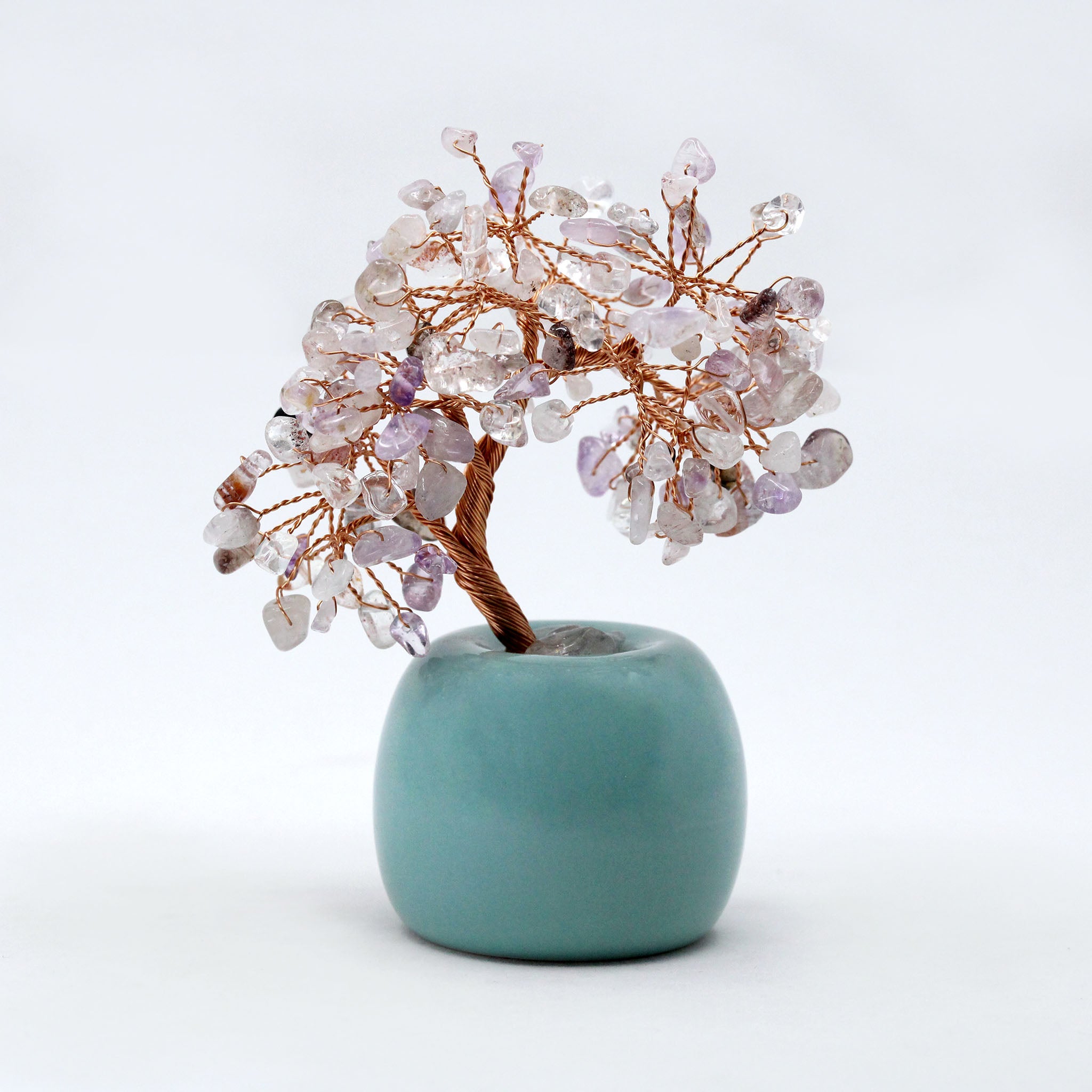 Wire Gem Tree on Round Base
