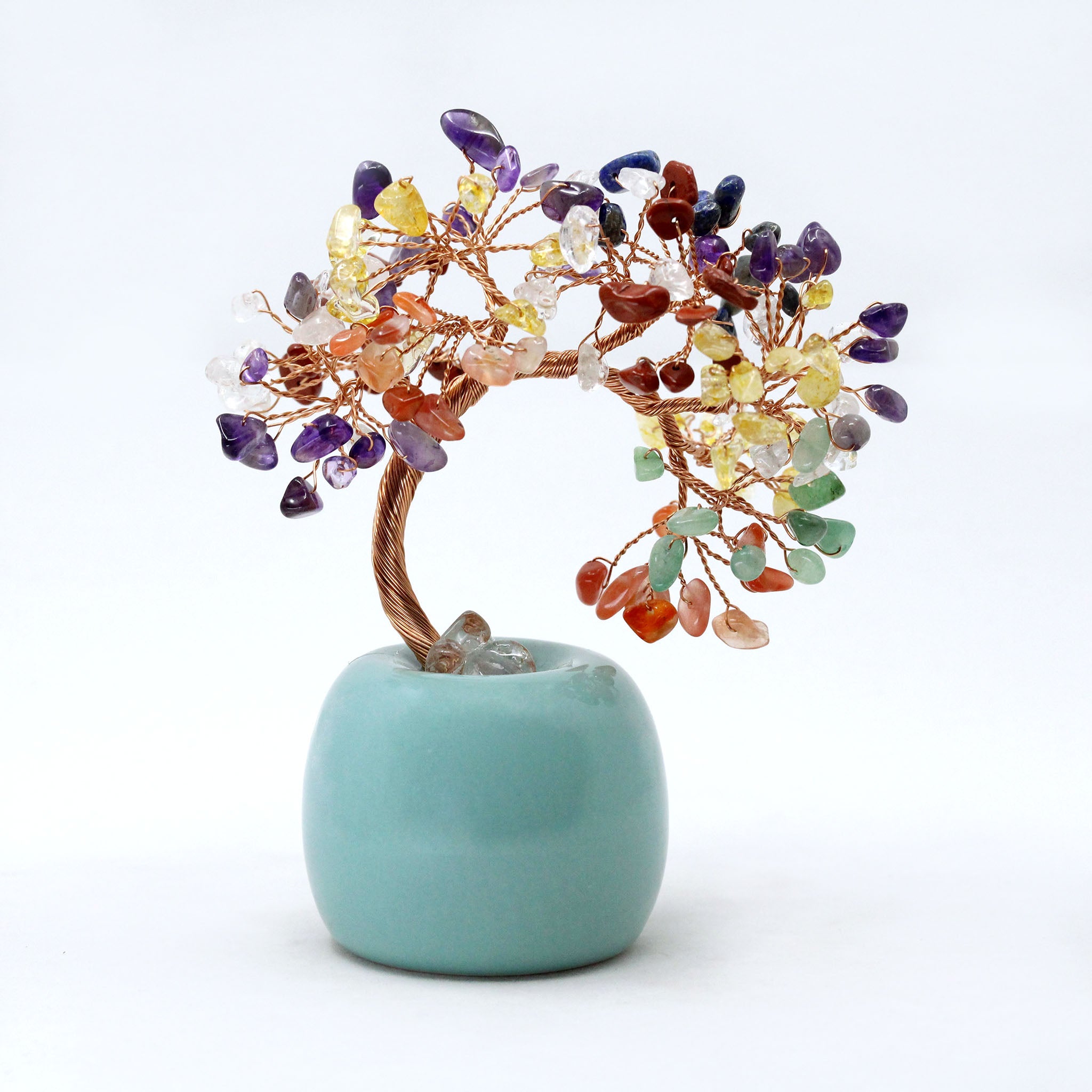 Wire Gem Tree on Round Base