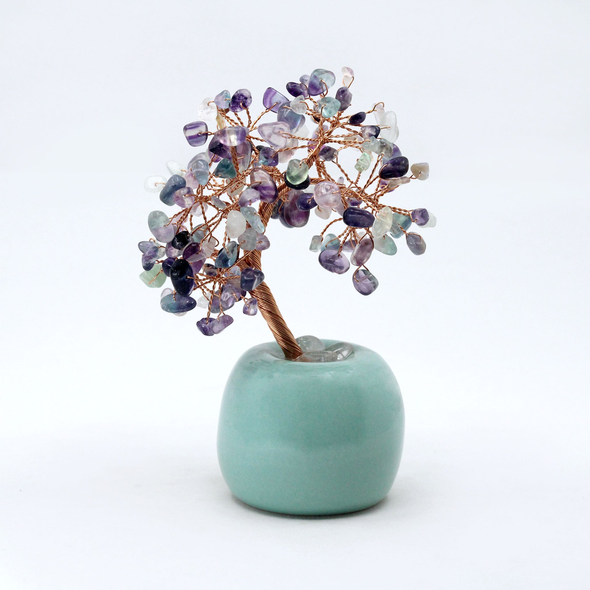 Wire Gem Tree on Round Base