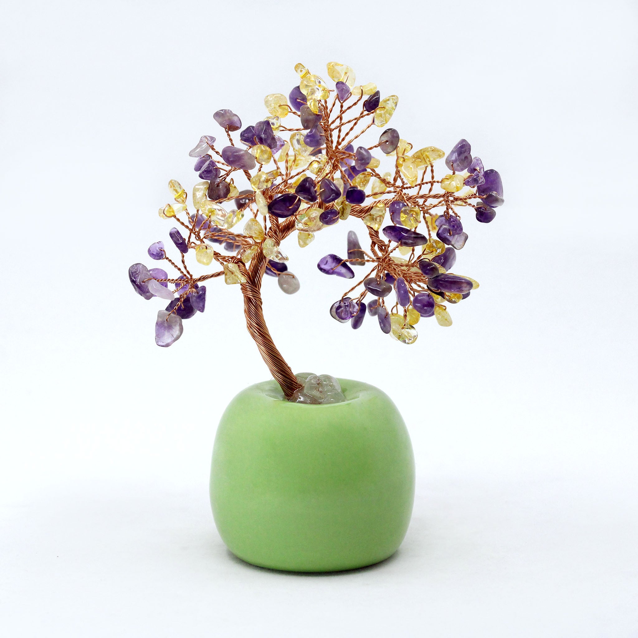 Wire Gem Tree on Round Base