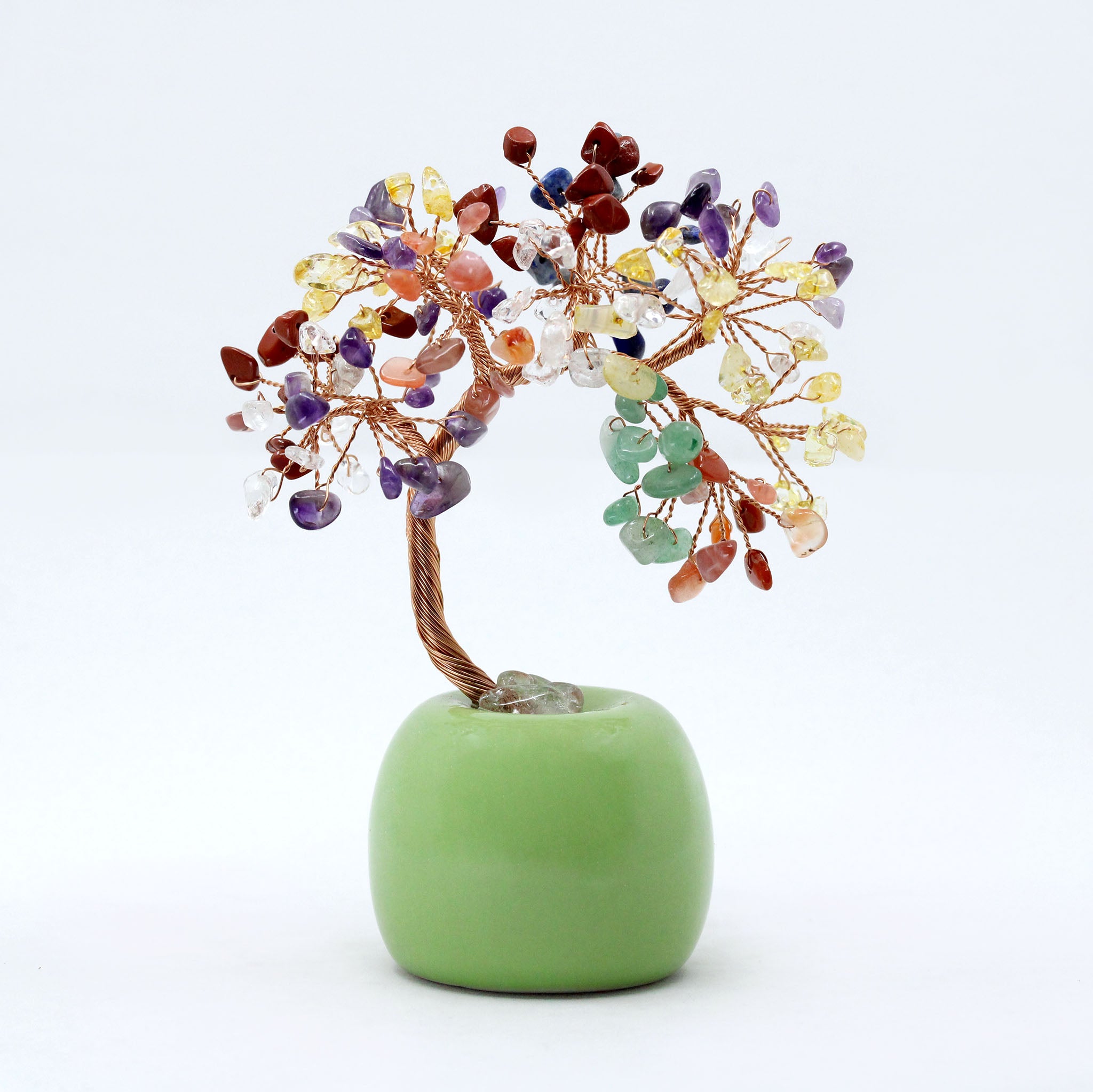 Wire Gem Tree on Round Base