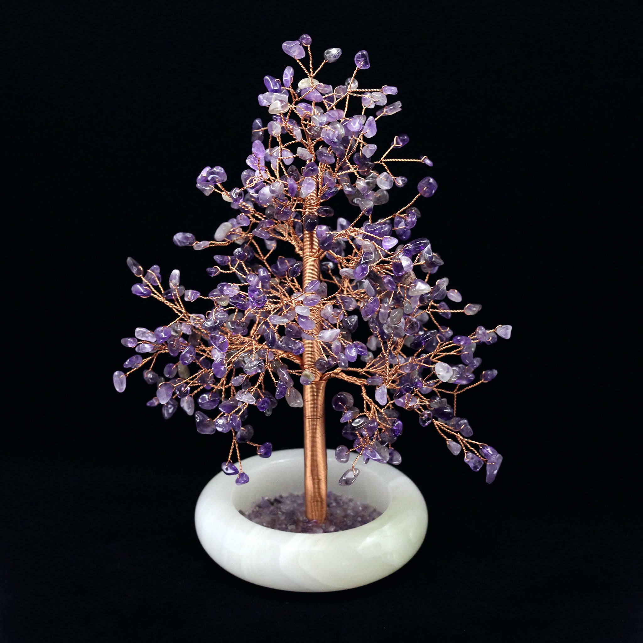 Wire Gem Tree in Oval Planter 9 Inches