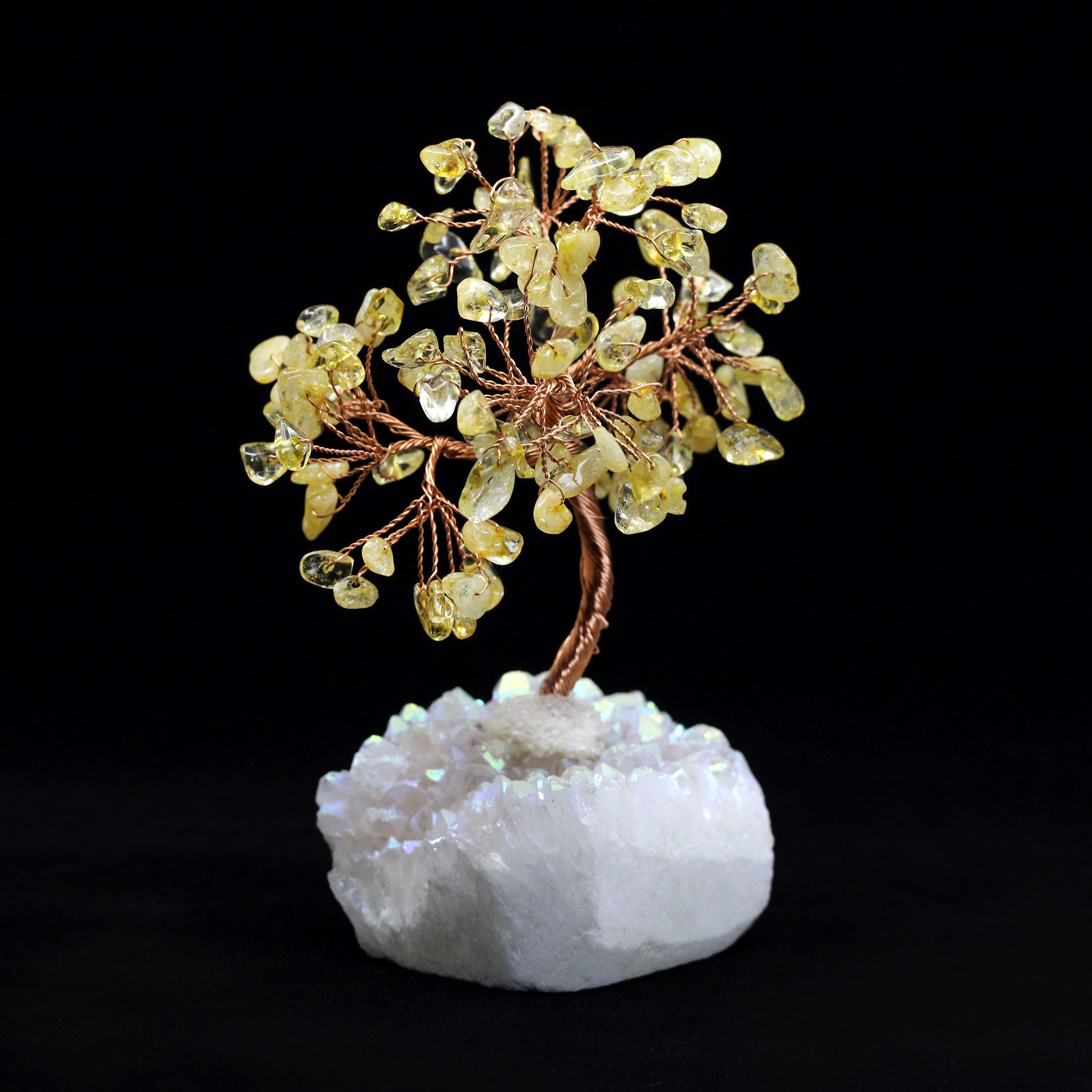 Wire Gem Tree on Quartz Cluster