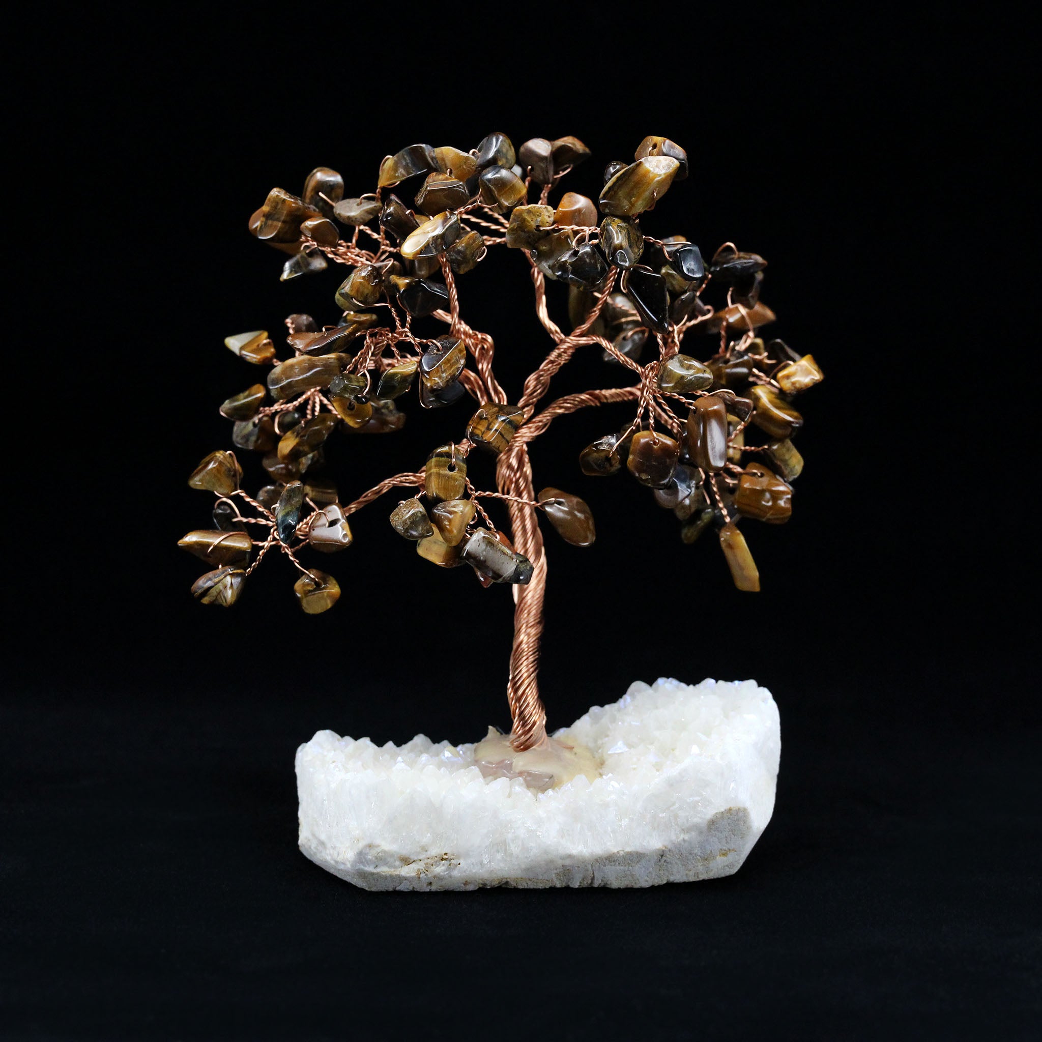 Wire Gem Tree on Quartz Cluster