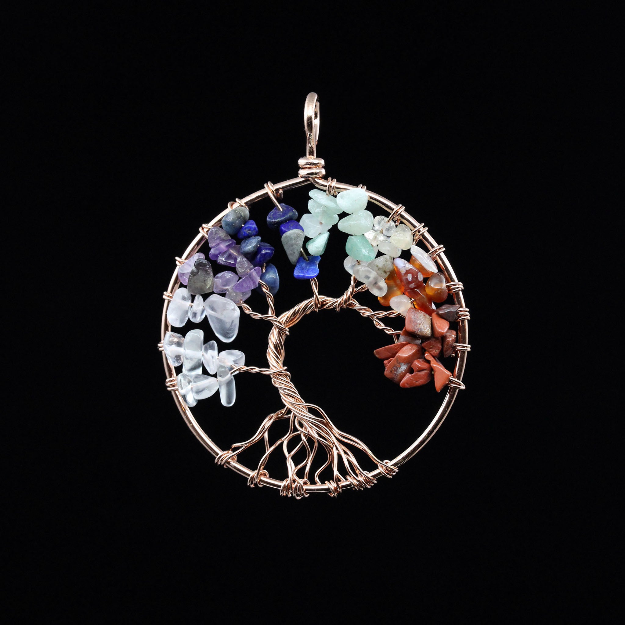 Tree of Life Gemstone Pendant - 5 Pcs