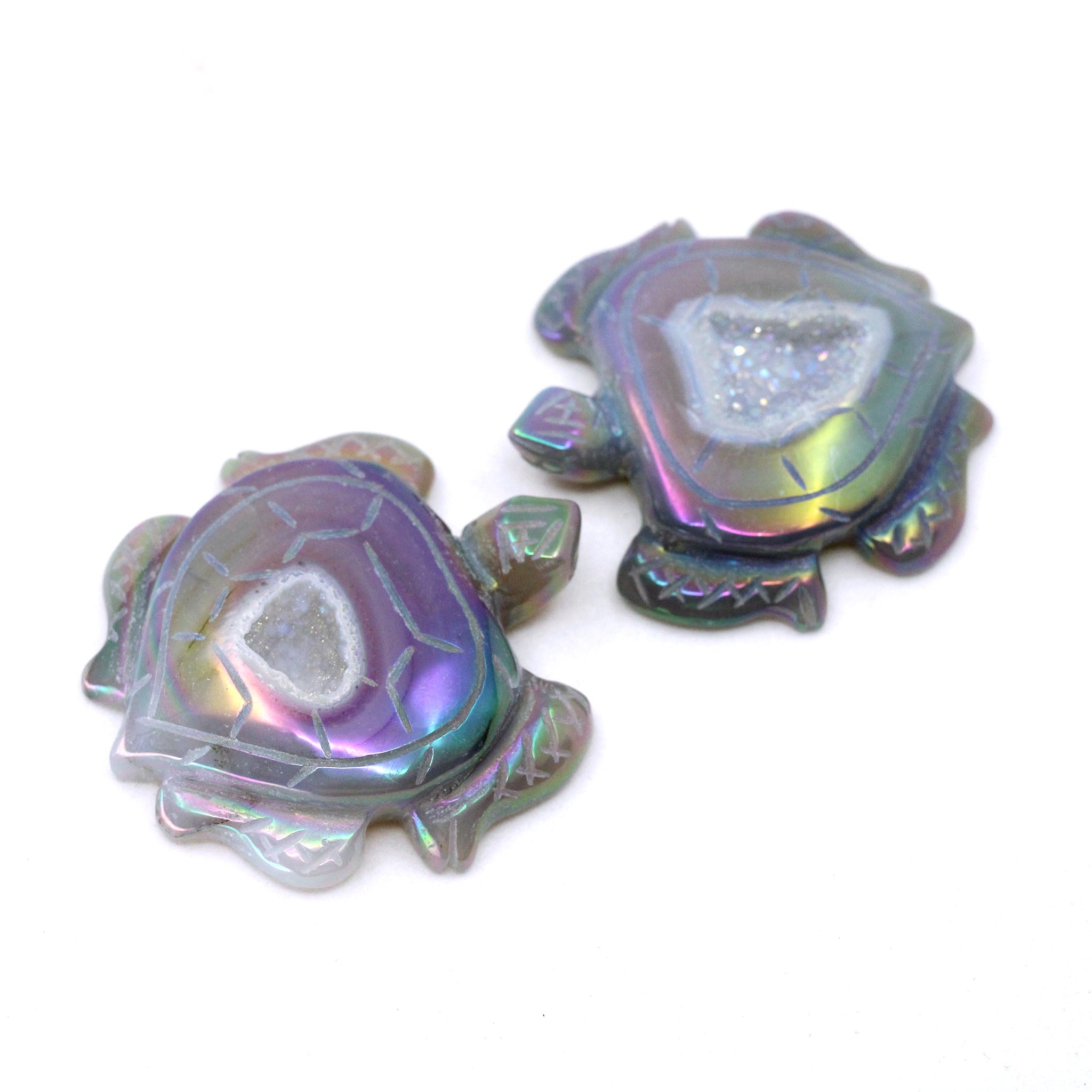 Druzy Aura Agate Sea Turtle