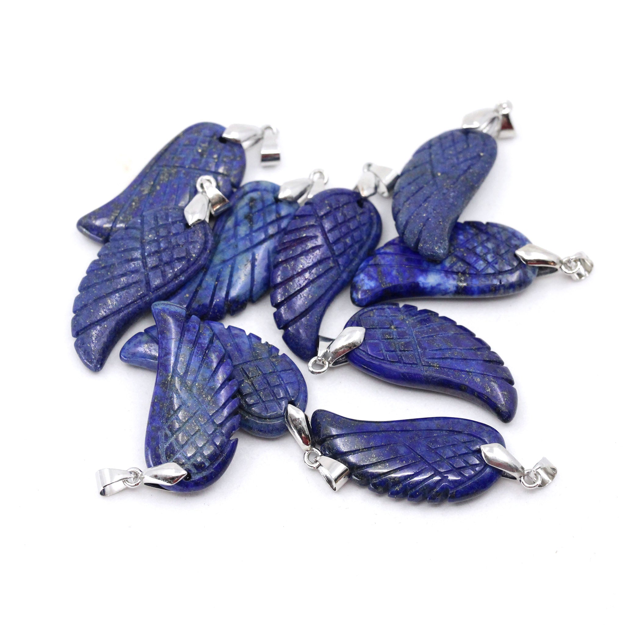 Puffy Wing Pendant 1.4 Inches - 10 Pcs