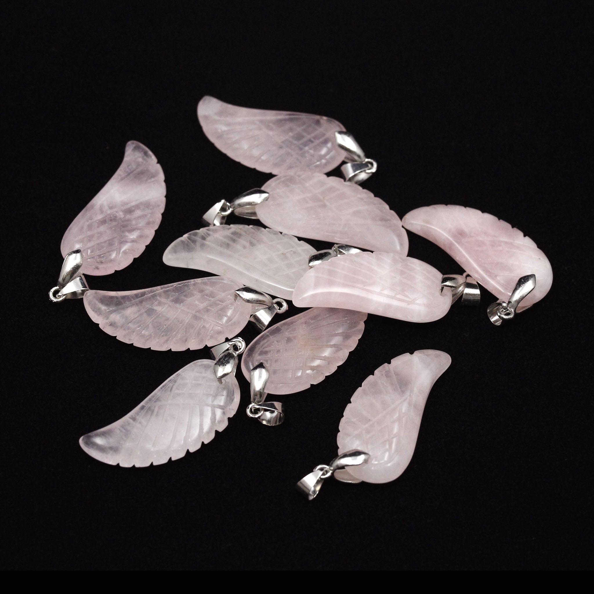 Puffy Wing Pendant 1.4 Inches - 10 Pcs