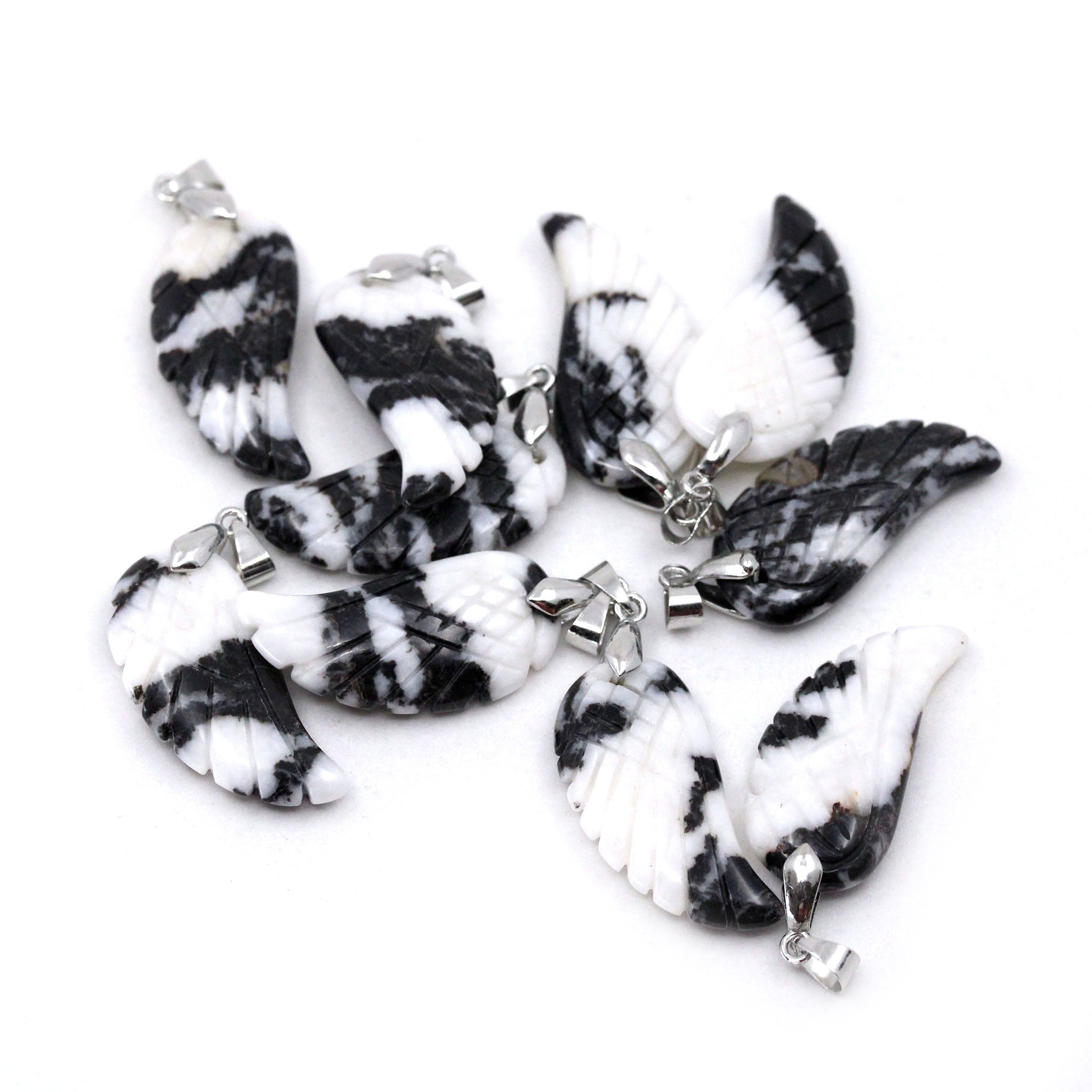Puffy Wing Pendant 1.4 Inches - 10 Pcs