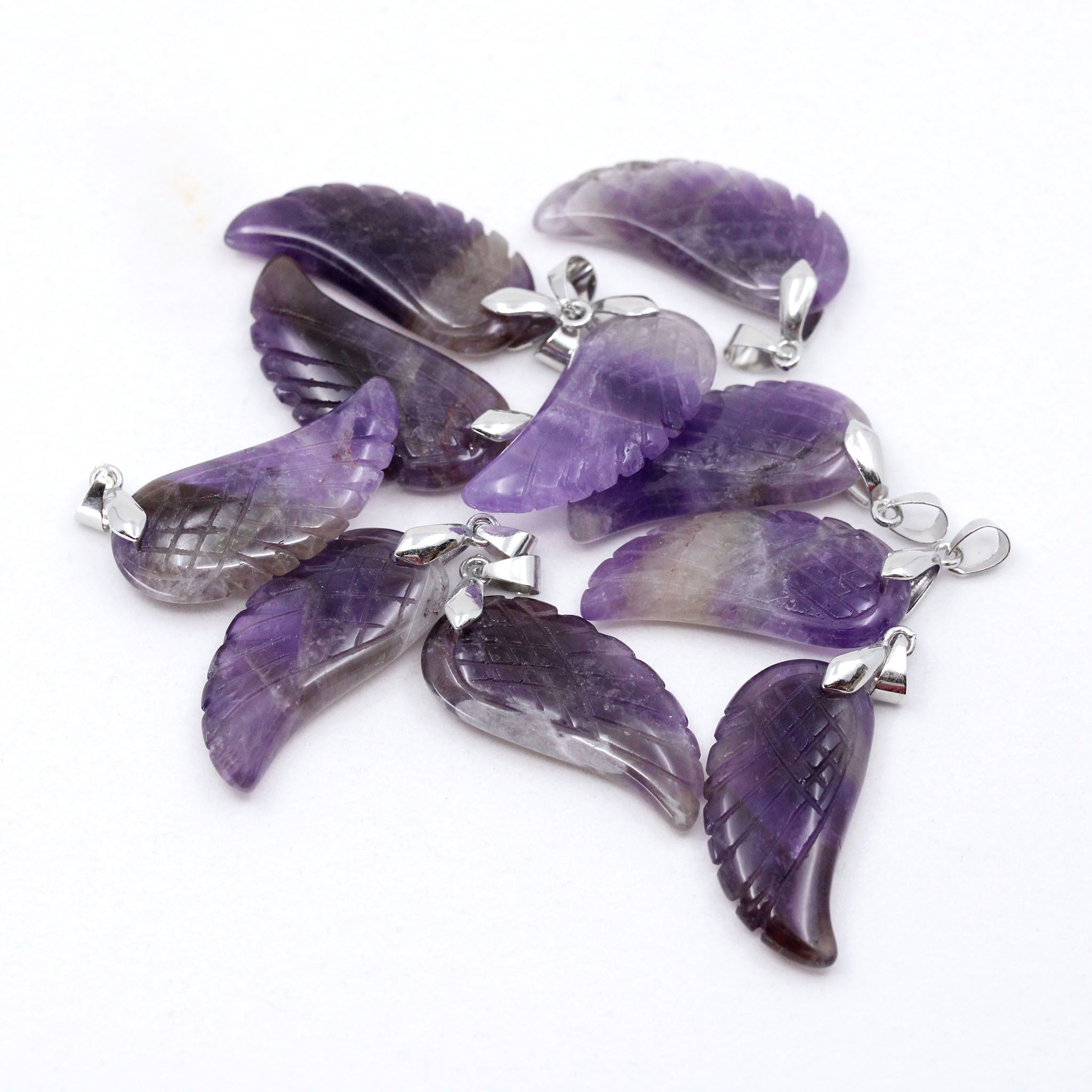 Puffy Wing Pendant 1.4 Inches - 10 Pcs