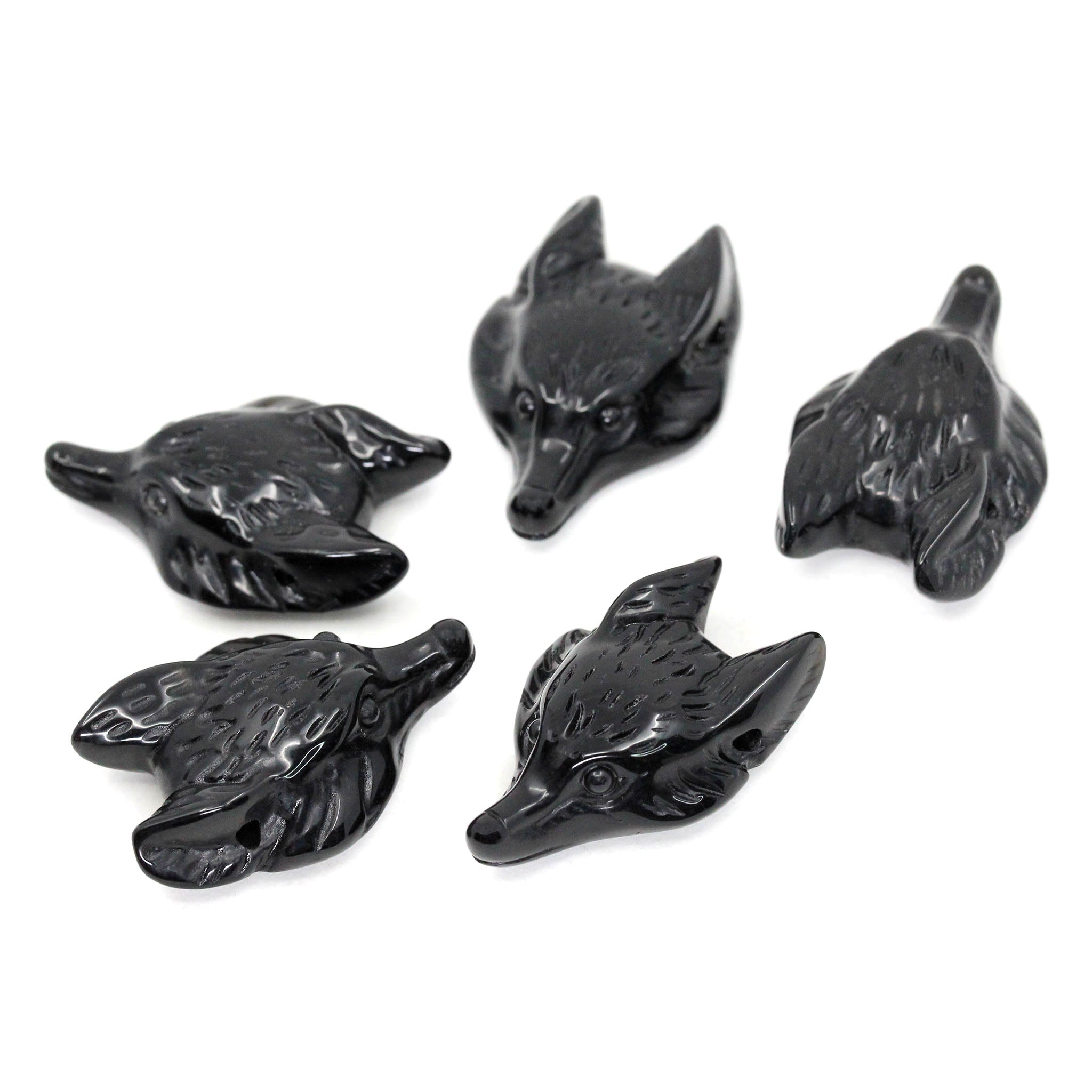 Wolf Head Pendant - 5 Pcs