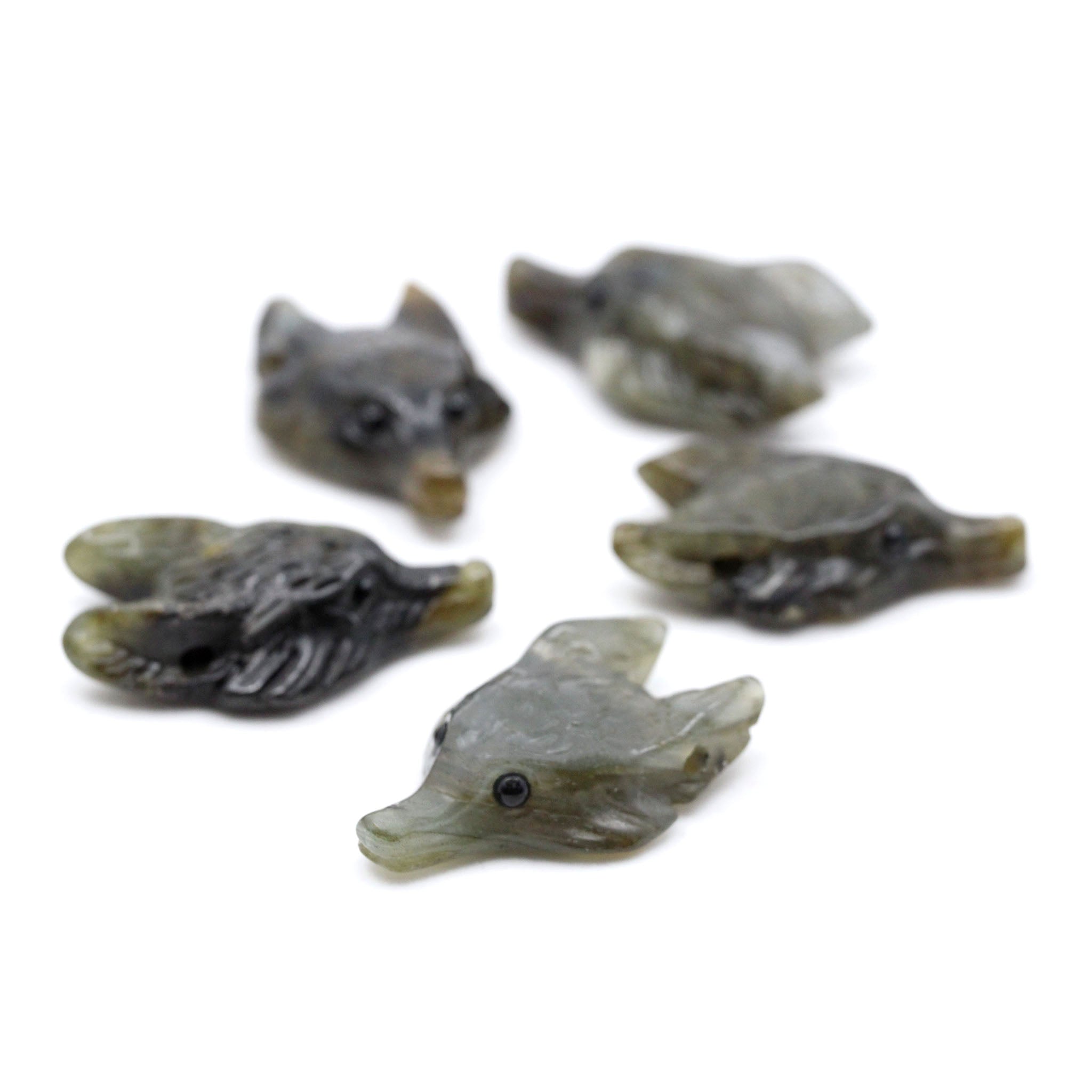 Wolf Head Pendant - 5 Pcs