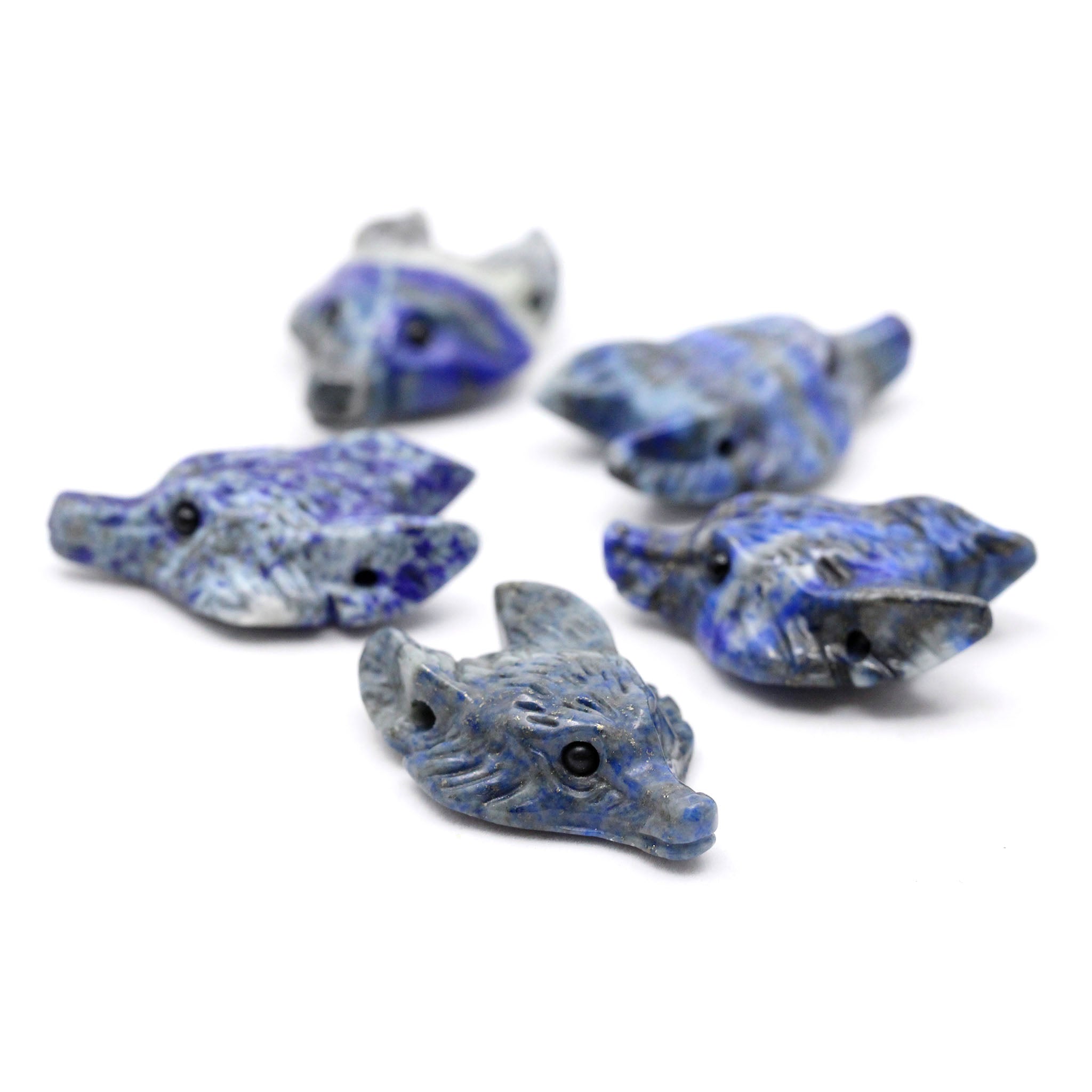 Wolf Head Pendant - 5 Pcs